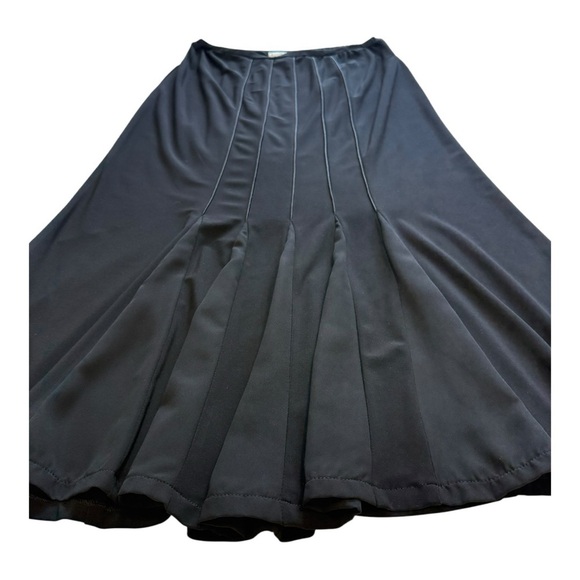 Joseph Ribkoff Vintage Long Black Flare Skirt - Size 10 - Picture 5 of 12